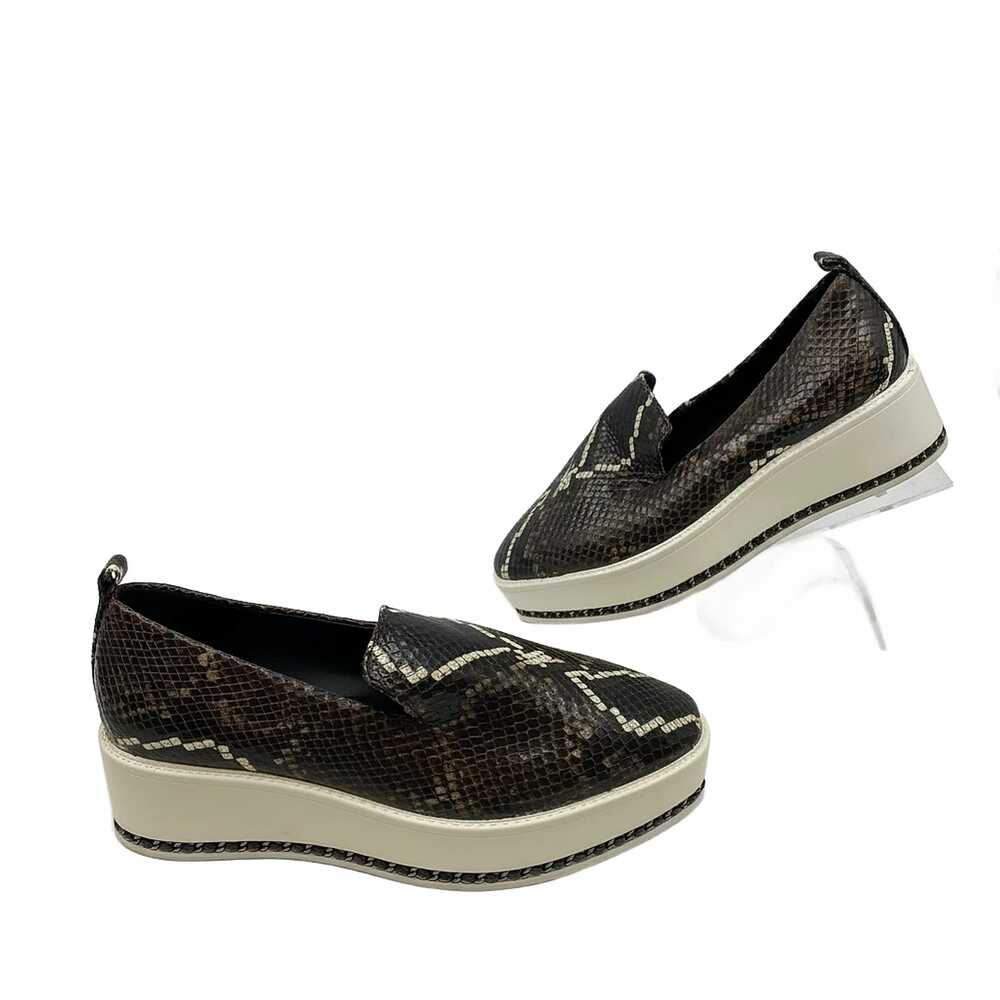 Karl Lagerfeld Brown Leather Sneakers | Women’s US 7.5 | Animal Print